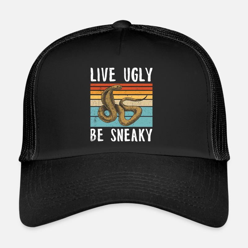 Snake Gift Animal Reptile Cobra Python Boa Trucker Cap