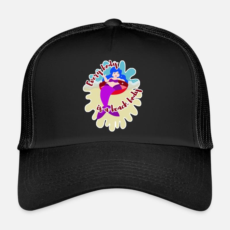 Every Body Is A Beach Body mermaid body positivity Trucker Cap