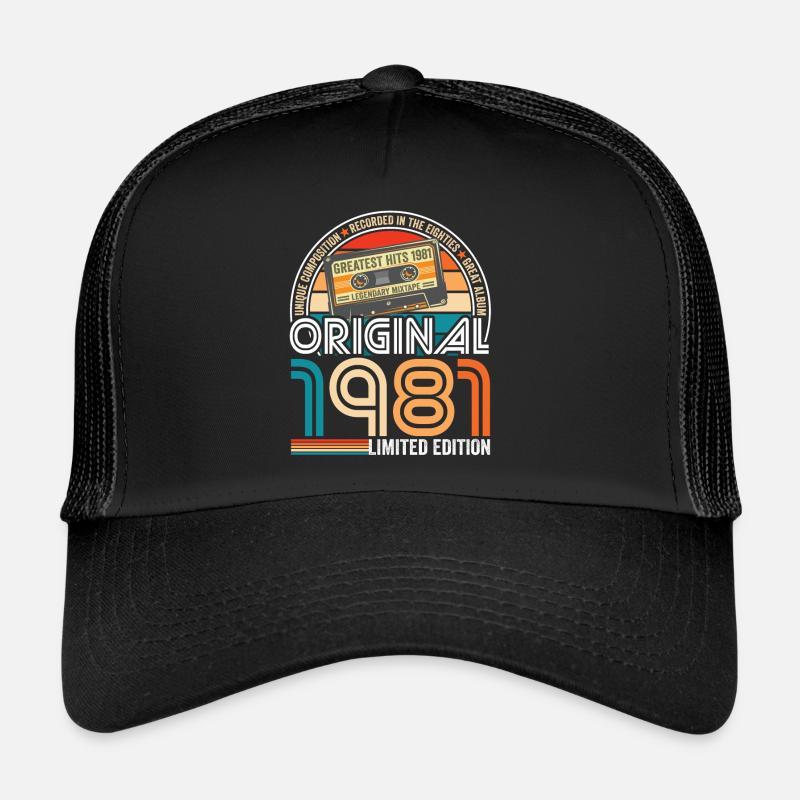 Geburtstag 1981 Retro Vintage Kassette Tape Trucker Cap
