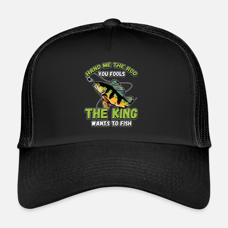 Hands Me The Rod Fools Le roi va pêcher Casquette trucker 