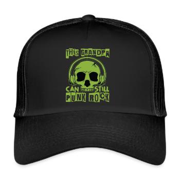 Ce grand-père peut encore Punk Rock - Gothique - Concer - Casquette trucker  - noir/noir - Devant