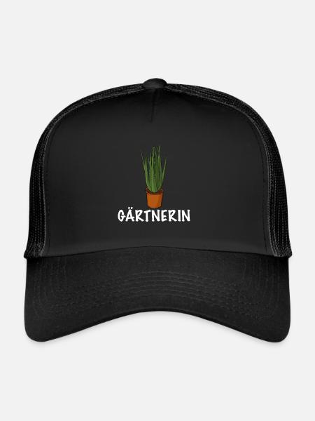 Gärtnerin Topfpflanze - Trucker Cap - Schwarz/Schwarz
