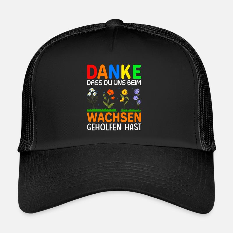 Erzieherin Tagesmutter Abschiedsgeschenk - Trucker Cap - Schwarz/Schwarz