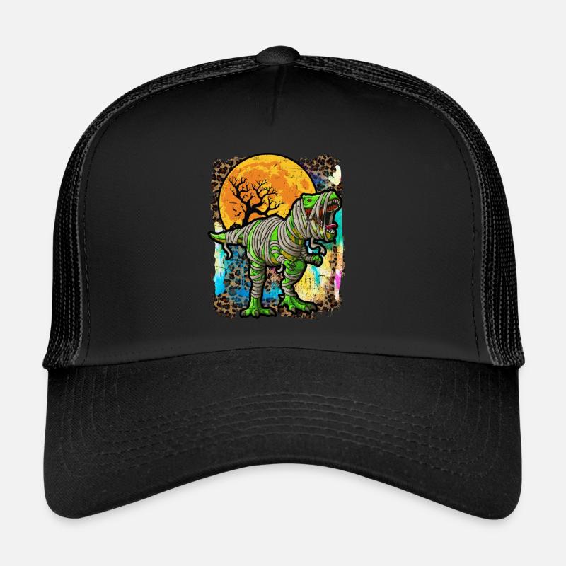 Halloween Dinosaurier Zombie Tie Dye Trucker Cap