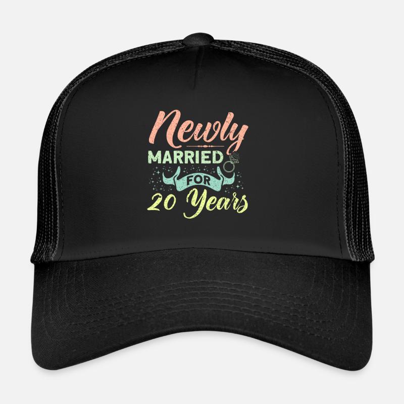 20. Hochzeitstag Paardesign 20 Jahre Ehe Trucker Cap