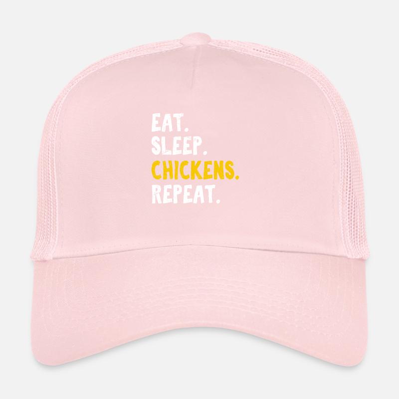 Eat Sleep Chickens Repeat Funny Chicken Lover Chic Trucker Cap