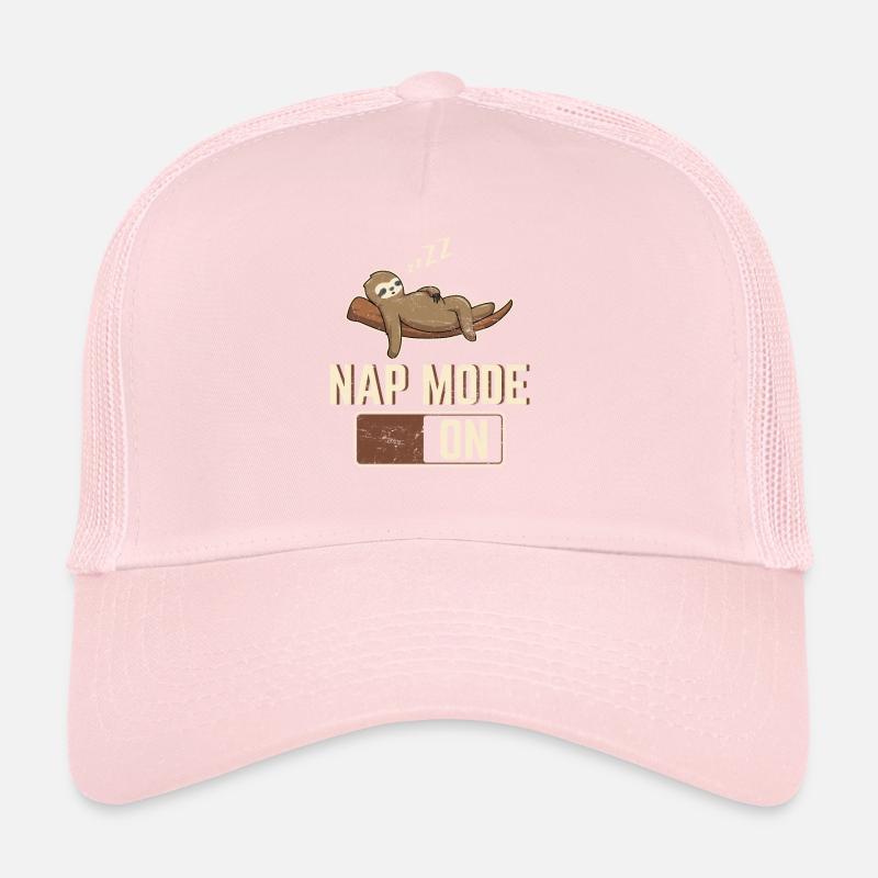 Nap Mode On Funny Sloth Lovers Lazy Sloths Cute Sl Trucker Cap
