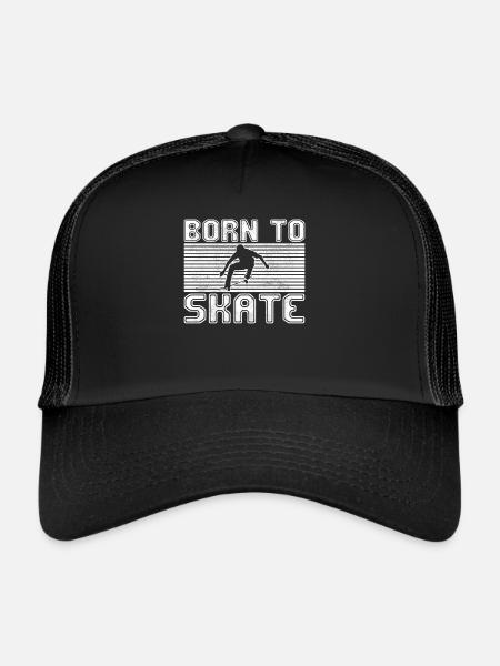 patinage - Casquette trucker  - noir/noir - Devant