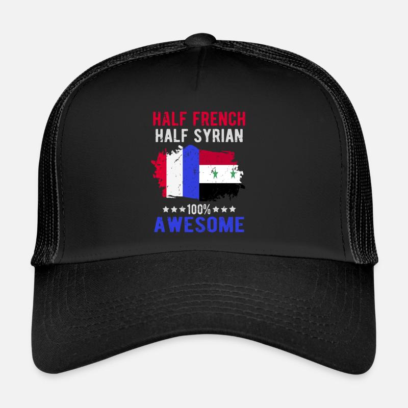 Moitié Français moitié syrien Casquette trucker 