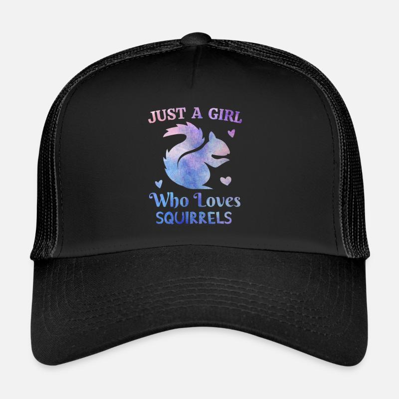 Nur ein Mädchen, das Wölfe liebt rosa lila Krawattenfarbe Trucker Cap