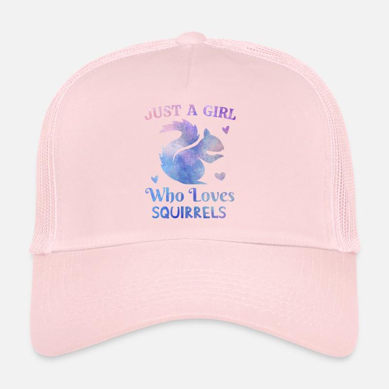 Nur ein Mädchen, das Wölfe liebt rosa lila Krawattenfarbe Trucker Cap