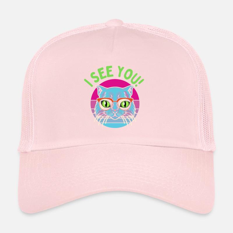 Un chat voit tout! Casquette trucker 