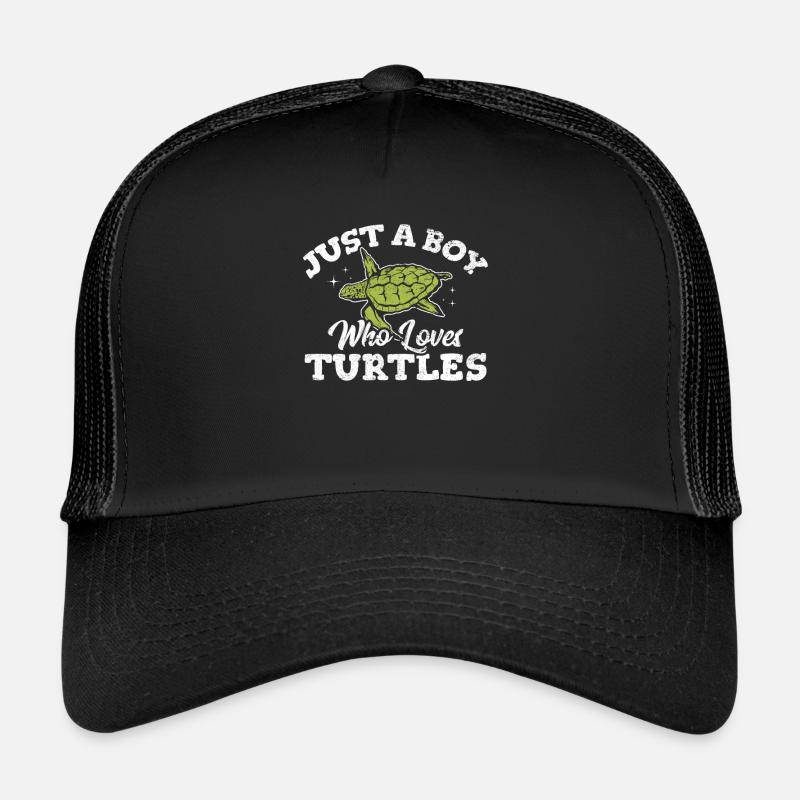 Just A Boy Who Loves Turtles Funny Turtle Lover Oc Trucker Cap