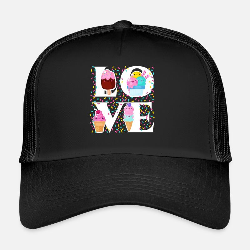 Ice Cream Cone Popsicle Love Trucker Cap