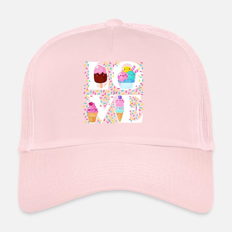 Ice Cream Cone Popsicle Amour Casquette trucker 