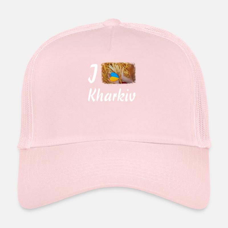 J’adore Kharkiv symbole du drapeau ukrainien blé Casquette trucker 