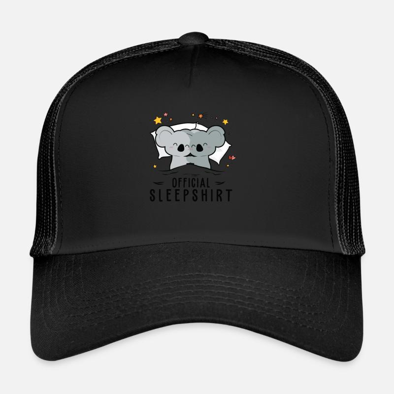Offizielles Schlafanzug Koala Funny - Trucker Cap - Schwarz/Schwarz