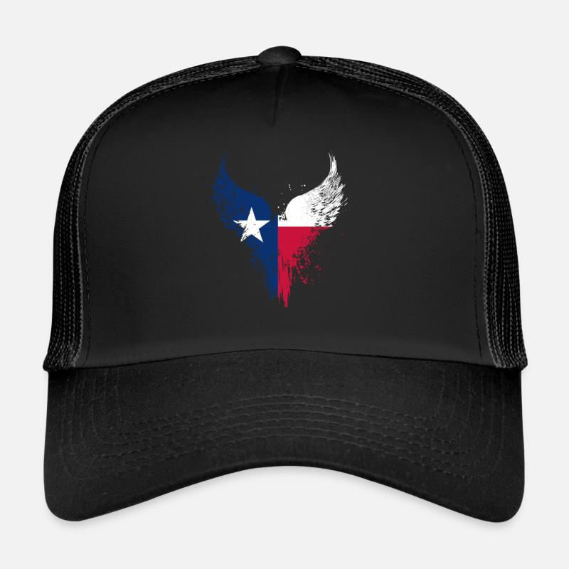 Texas Flagge - Trucker Cap - Schwarz/Schwarz