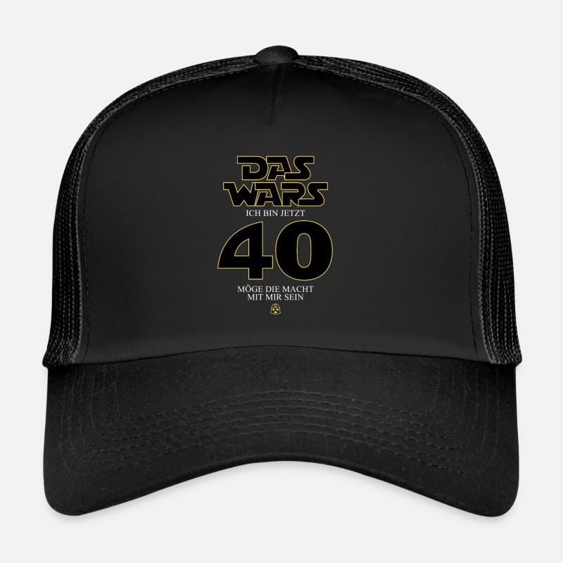 Das wars Ich bin jetzt 40 Jahre Geburtstag - Trucker Cap - Schwarz/Schwarz