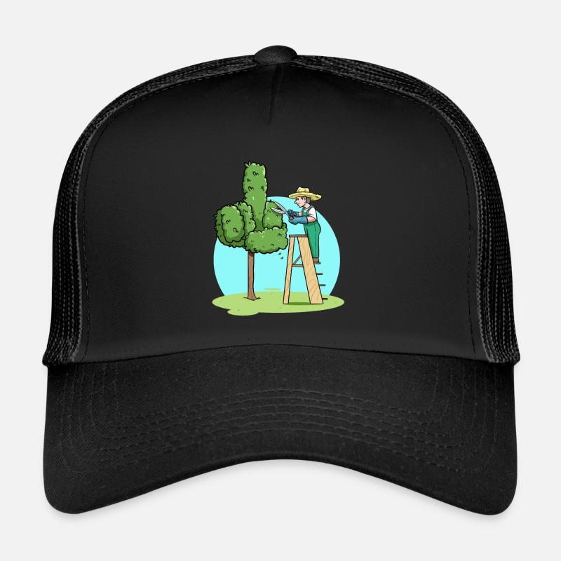 Gartengärtner Schnitthecke Mittelfinger Gartenarbeit Trucker Cap