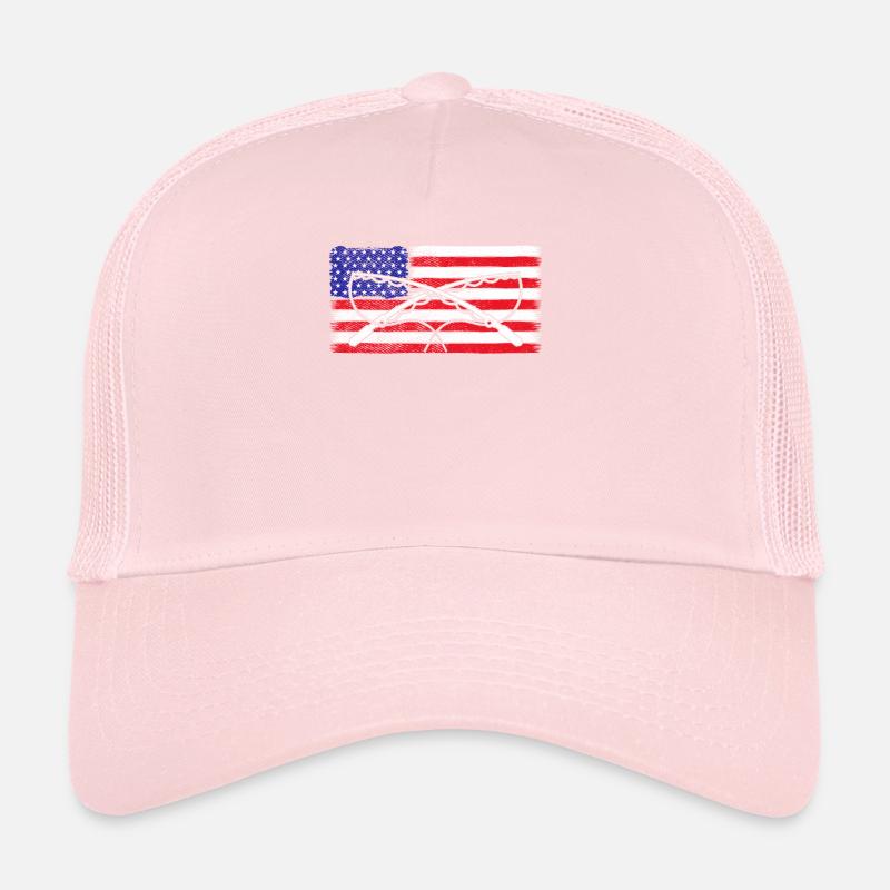 Canne à pêche Usa Flag Casquette trucker 