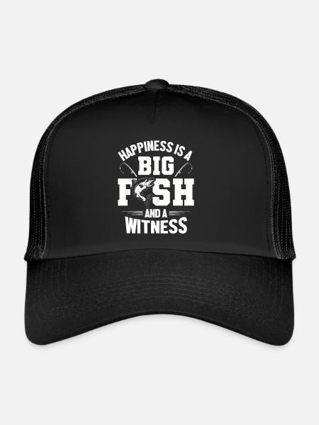 Slogan de pêche Angel Fish Gift - Casquette trucker  - noir/noir - Devant