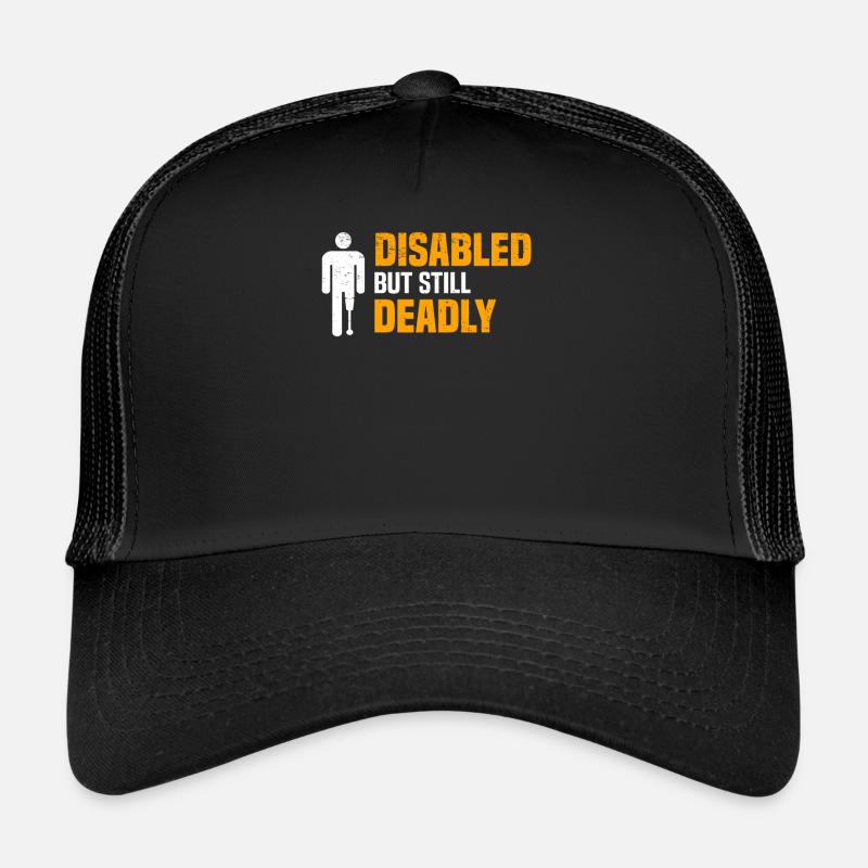 Amputiert Invalide Prothese Handicap Rollstuhl Trucker Cap