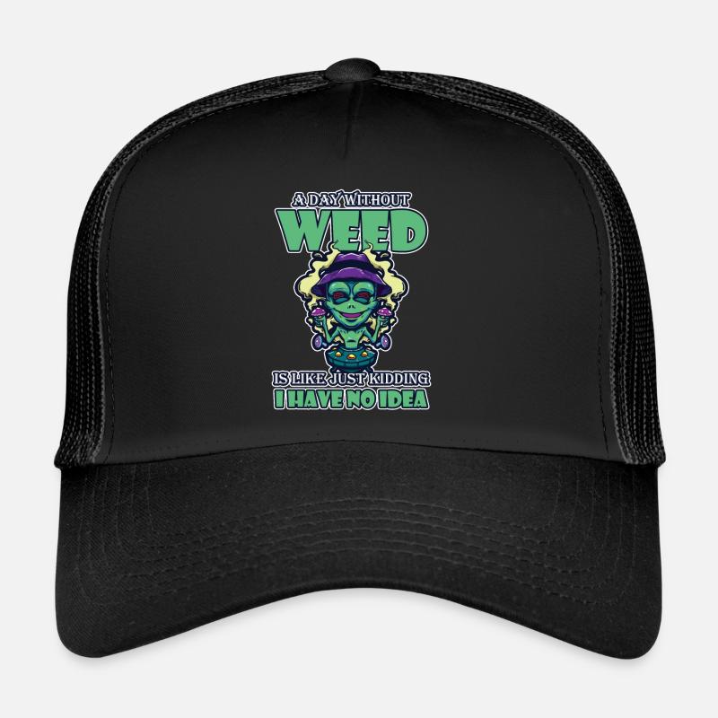 Une journée sans herbe, c’est comme fumer de l’herbe au cannabis Casquette trucker 