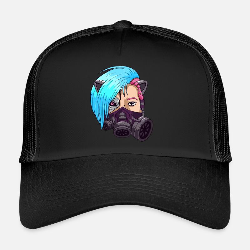 Cyborg Anime Mädchen Japanisch Cyber Ästhetik Trucker Cap