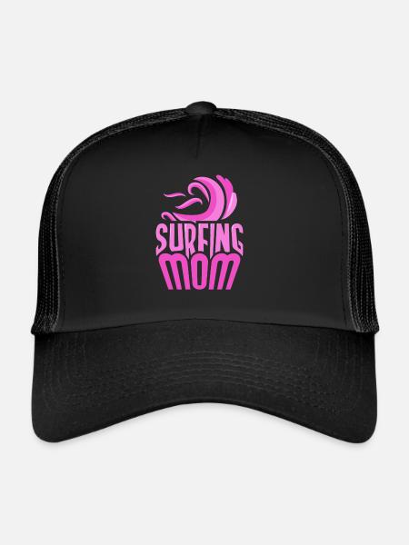 Surf Mama Surf Surfer Planche de surf - Casquette trucker  - noir/noir - Devant
