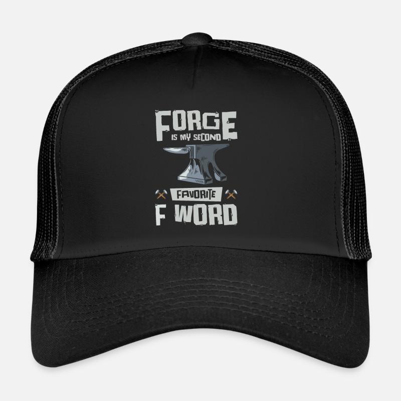 Forgeron forge F mot couteau fabrication Casquette trucker 