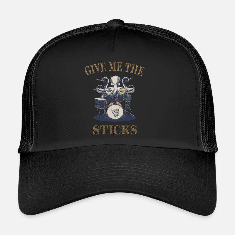 Donnez-moi les Sticks Drummer Octopus Casquette trucker 