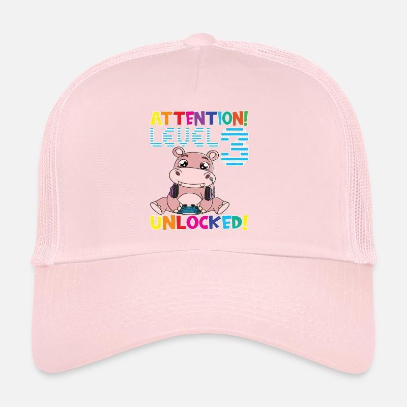 Level 3 Unlocked Gaming Birthday Trucker Cap