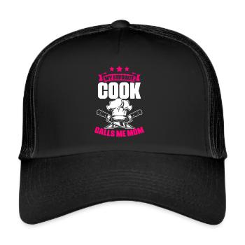 Mein Lieblingskoch Lustiger kulinarischer - Trucker Cap - Schwarz/Schwarz - Vorne