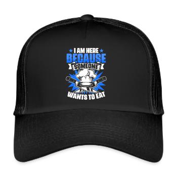 Je suis ici Fun Professional Cooking pour - Casquette trucker  - noir/noir - Devant
