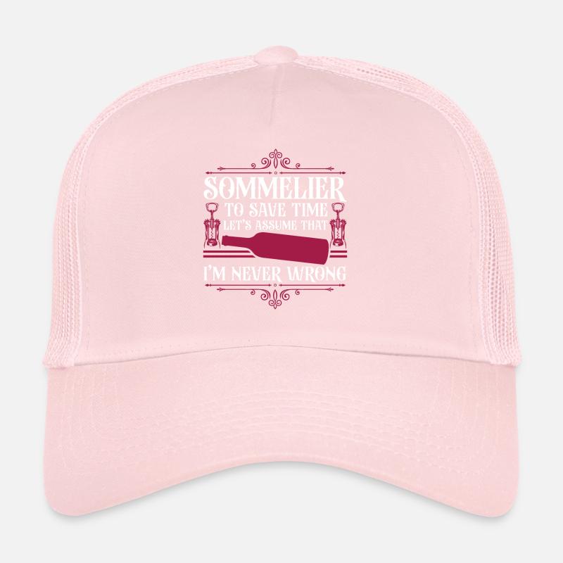 Dégustation de vin de sommelier Casquette trucker 