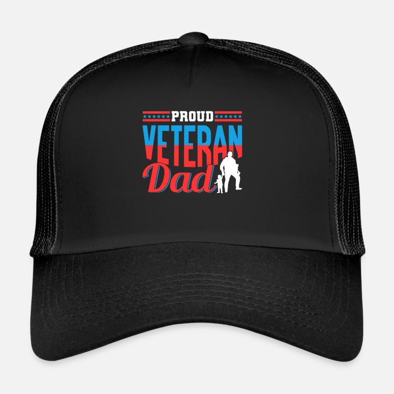Stolzer Veteran Papa Sprüche Papi Vater Vater Tag Trucker Cap