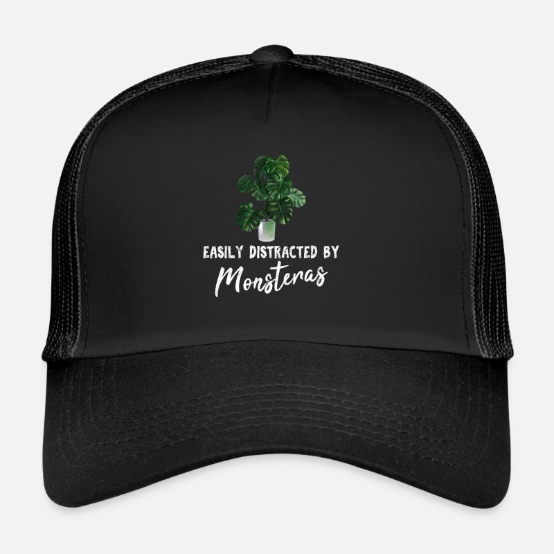 Easily Distracted By Monstera's Monstera Mom Plant Trucker Cap