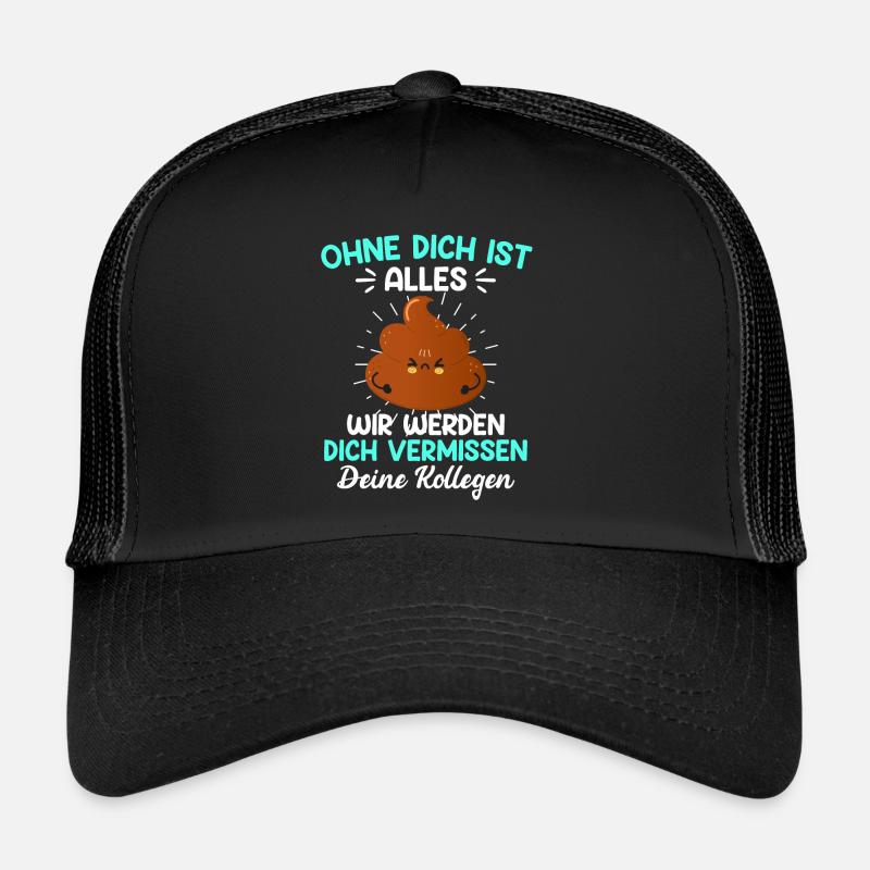 Abschied Kollege Jobwechsel Arbeitswechsel - Trucker Cap - Schwarz/Schwarz
