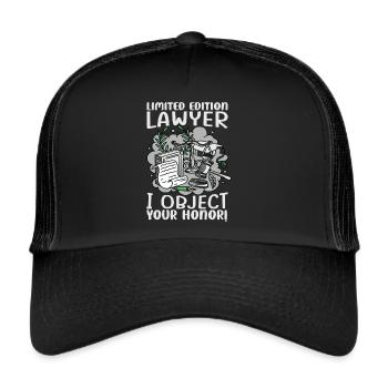 Édition limitée Avocat Je m’oppose à votre honneur! - Funn - Casquette trucker  - noir/noir - Devant
