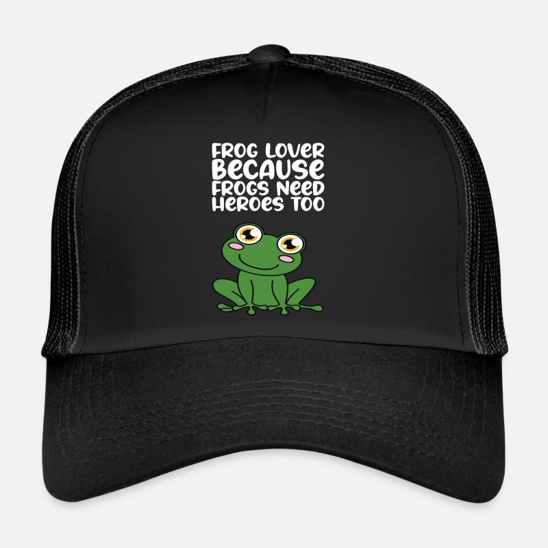 Frog lovers, because frogs also need heroes - Trucker Cap - black/black