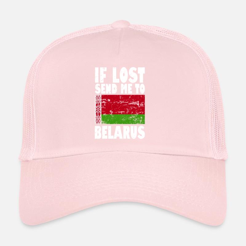 Slogan du drapeau de la Biélorussie Casquette trucker 