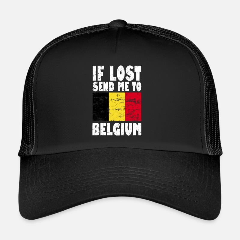 Belgien Flagge Spruch Trucker Cap