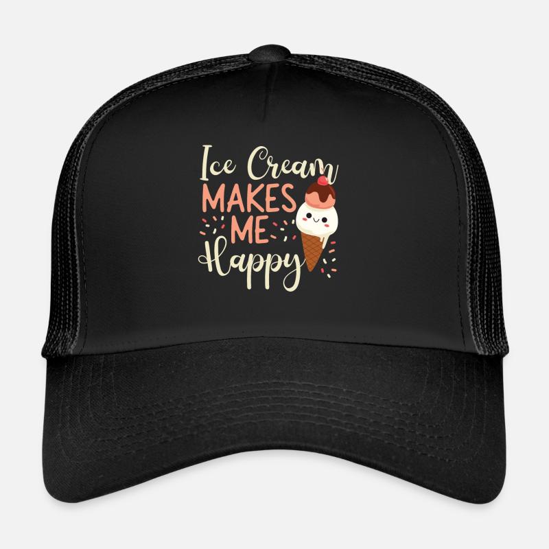 La crème glacée cône de crème glacée me fait Casquette trucker 