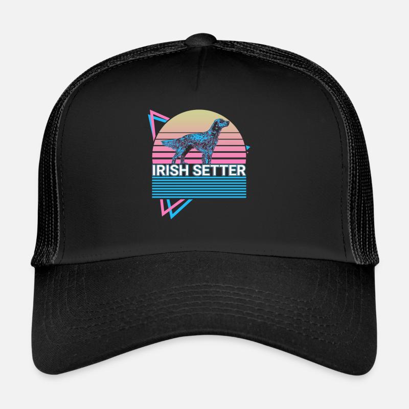 Irish Setter Retro - Trucker Cap - Schwarz/Schwarz