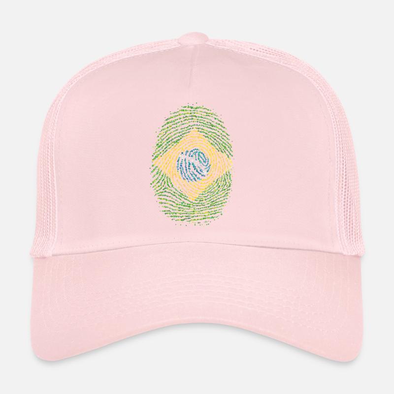 Drapeau brésilien des empreintes digitales du Brésil Casquette trucker 