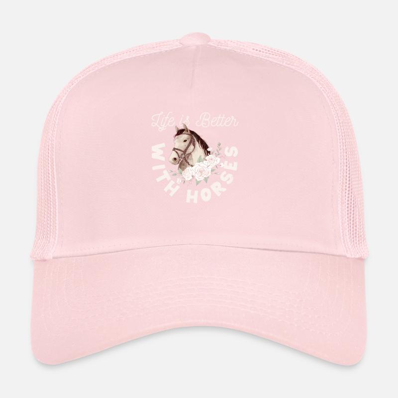 Das Leben ist besser mit Pferden Reiten Niedlich Trucker Cap