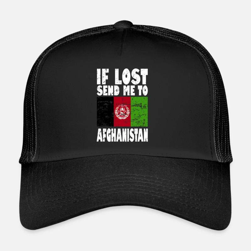 Slogan du drapeau afghan Casquette trucker 