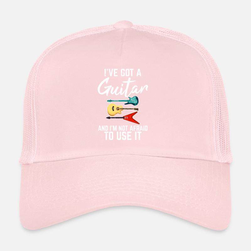 I've Got A Guitar And I'm Not Afraid To Use It Gui Trucker Cap