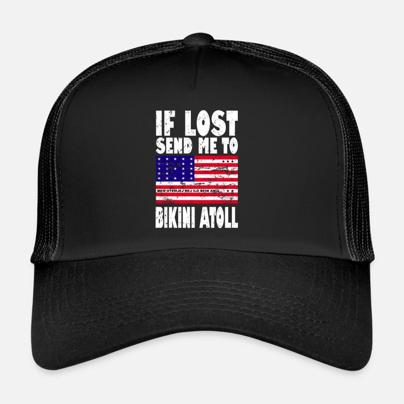 Bikini Atoll Flagge Spruch Trucker Cap